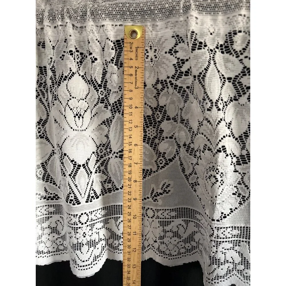 Delicate Floral Lace Curtain Valance 56
